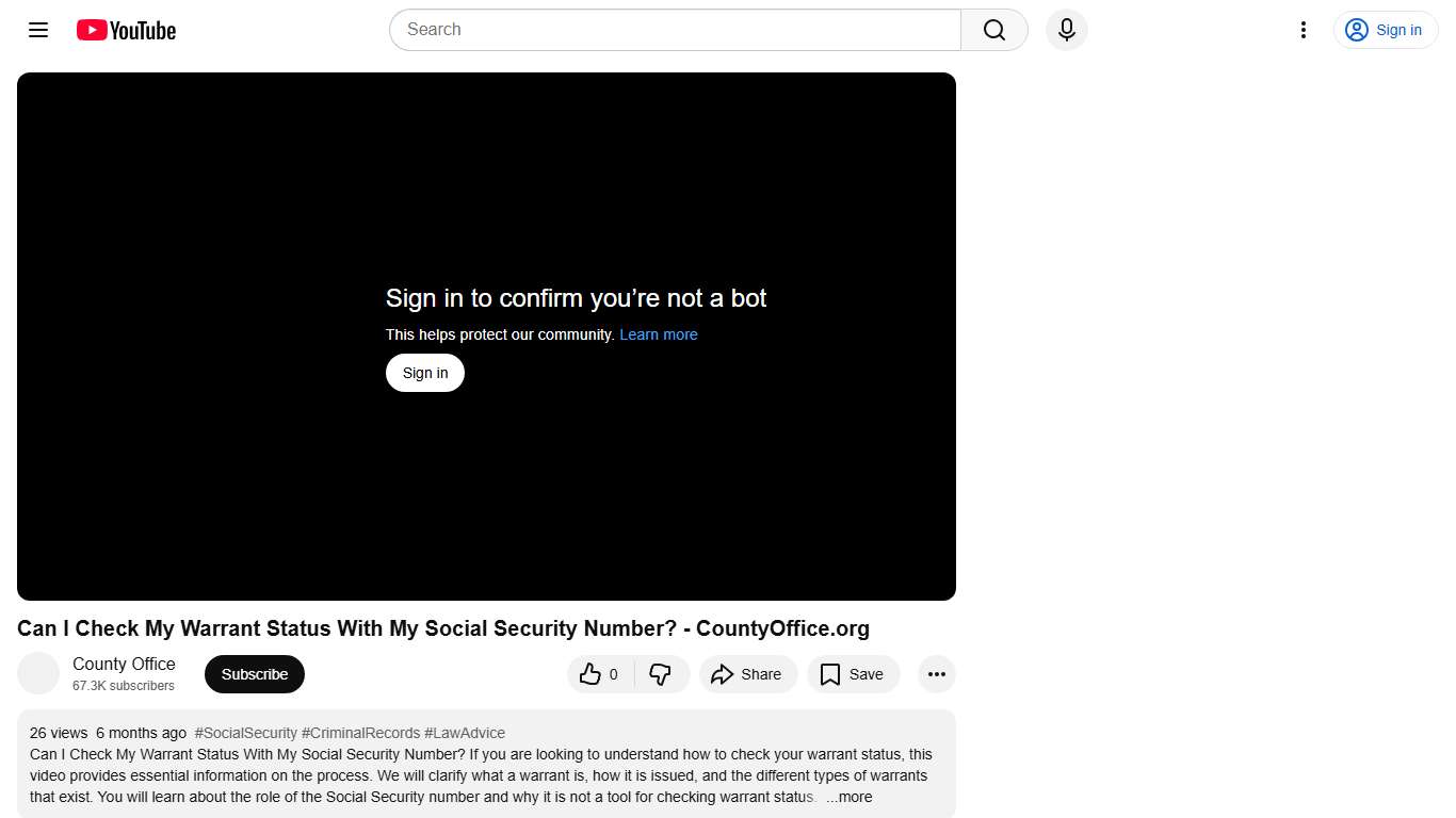 Can I Check My Warrant Status With My Social Security Number? - CountyOffice.org - YouTube